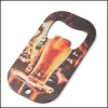 Beer Openers Sublimation Bottle Blank Opener Heat Transfer Metal Dog Tag Corkscrew Diy Creative Gift Drop Delivery Home Garden