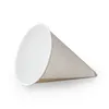 Одноразовые чашки соломинка 500pcs Конусная бумага Белая контейнер с мороженым экологически чистый