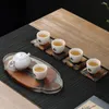 Vassoi di tè isolamento calore vassoio in legno fatto a mano per teatro teatro cinese retrò tavola non slittata casa el house tè