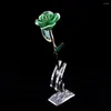 Plaques décoratives Cadeaux pour femmes 24k Gold Rose trempée avec stand Fleurs éternelles Forever Love in Box Girlfriend Wedding Valentine Gift Her