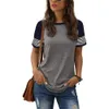 Solide t -shirt vrouwen eenvoudige stijl T -shirt voor dames o nek dagelijkse pullover vrouwelijke mode korte mouw y2k kleding 240506