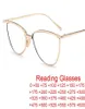 Zonnebrillen Unieke Presbyopia -bril vergroten 0 60 Diopter Vintage merkontwerp Anti Blue Light Leesglazen metaalkat E1730229