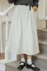 Etekler 2024 Sonbahar gündelik yüksek bel ince bir kelime etek uzun yarısı kemer beyaz zarif moda düz renkli kadın giysileri