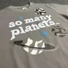 Yingchao Broken Planet High Street BPM Foam Galaxy Planet Limited kurzärmeliges T -Shirt für Männer und Frauen Sommermode