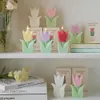 5 pezzi Candele fatte a mano Candela per tulipica carina cera di soia aromaterapia piccola profumo di compleanno rilassante Decorazioni per la casa