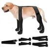 Hundebekleidung Haustierschuhe mit Verschlussenklebeband wasserdichte Anti-Rutsch-Verstellbartier für schmutzig