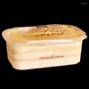 Einwegbecher Strohhalm 100pcs Netto Red Melaleuca Kuchenbox Plastik Verpackung Lebensmittelkonservierung Mittagessen Mousse Chiffon Pudding Snack