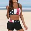Swimswear de maillots de bain pour femmes pour les adolescentes plus taille Bandeau Multicolor Bikini Set 2024 Femmes
