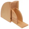 Kitchen Storage Coffee Paper Box Filter Stand Holder Tabletop Strainer Household Filtering Wood Office