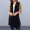 Open Front Cardigan Top Top Women Sleeveless Sleeveless Womens Chic Midlength per un 240513