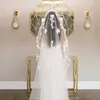 Wedding Hair Jewelry 3D Flowers Wedding Veil with Pearls Bridal Veils Long Cathedral Droped Luxury Bridal Veil Veu Wedding 3 Meters Accessorie VP47