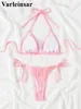 Kobiety w kąpielach Seksowne Mini Micro Micro Thong kantar bikini żeńskie żeńskie kostiumy kąpielowe Kobiety Zestaw Bather Kąpiel Suit Swim V5401