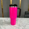 H2.0 30oz 40 Unzen Quencher Tumbler Vakuum Isoliert Doppelmauerte Neon Farbe große Kapazität Kaffeetassen mit Griff und Stroh für Sublimation 20pcs/Gehäuse