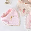 S06Q Bibs Burp Tissu 3 pièces / Lot Batch Baby Bibs pour garçons et filles Bandana Coton Absorbant Bib Tiangle Triangle Newborn Princess Accessoires D240513