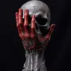 Ny produkt: Fury Hand Skull Head Staty Harts Craft Halloween Desktop Decoration Atmosphere Ornament