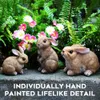 Legifo Decor Yard Set 3, Dekorationen für Haus im Freien, Osterhasen Tisch lustige Gartentiere Statuen Kaninchen Figuren