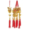 装飾花9 PCS春祭り飾り飾り中国ドラゴンオーナメントゴールドイヤーデコレーションペンダントゾディアックウォール