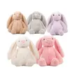 Gevulde paashaas 12inch 30 cm pluche speelgoed Creative Doll Soft Long Ear Rabbit Animit Kids Baby Valentijnsdag Verjaardag 1228