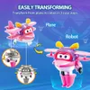 Super Wings Mini Transforming Ellie 2 Zoll Transformation Roboter in 3 Schritte Aktion Figuren Deformation Anime Toys für Kinder 240508