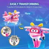 Super Wings Mini transformando Ellie 2 polegadas Transforme o robô para avião em 3 etapas Figuras de ação deformação Anime Toys for Kids 240508