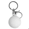 PARTINE Favor PVC Ball Kecheschains Sports Baseball Tennis Basketball Keychain Pendant Lage Decoration Key Chain Keyring Drop Livrot Ho Dhuqg