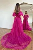 Hot Pink Prom -jurk Fuchsia formele avondfeestjurken tweede receptie verjaardag verlovingsjurken robe de soiree 04