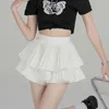 High Waist Ruffles Women Pleated Skirts Y2K Summer Solid Sweet Mini Cake Skirt Female Korean Zipper Casual A Line Skirt 240513