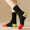 Women Socks 1 par unisex Two-toed Simple Mixed Corlor Tabi Japanese Clogs Spring Autumn Split-toed