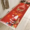 Mattor god jul dörrmatt flanell icke-halksäkerhet inomhus golvdörr mattan matta mattan för hemrum xmas festdekor 16x47in