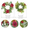Fleurs décoratives 2 pièces artificielles bougettes Garland Rose Flower Christmas Table Table de mariage Célébration de décoration de la maison Scène