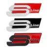 Andra interiörstillbehör 1st Metal Car Sticker Badge Decoration Decals för Audi SLINE TT Q2 Q3 Q5 Q7 Q8 A3 A4 A5 A6 A7 R8 B5 B6 B7 B8 C5 RS4 RS5 V8 T240509