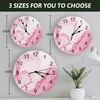 Horloges murales texture de fluide en marbre rose horloges murales silencieuses décoration de salon
