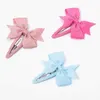 Accessoires de cheveux 2pcs / lot nouveau-né les cheveux coiffure Bow Snap BB Clips entièrement wappés pour fille pour tout-petits pince à cheveux en franges franges accessoires de cheveux de bébé Barrettes