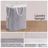 Tvättväskor 1 Set fällbar korg med armerat handtag starkt bärande stora kapacitet smutsiga kläder hämma badrumsmaterial