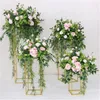 Candle Holders Display Flower Stand Holder Road Lead Table Centerpieces Metal Gold Pillar Candlestick For Wedding Candelabra