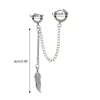 Boucles d'oreilles en peluche 1PC Titanium PENDANT PENDANT DOUBLE LEG LEG LEAGE OEUR MERDIE MORÉAN IDOLS BIJOURS