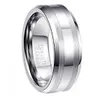 8 mm de large 23 mm d'épaisseur double lassa Stripe Stripe White K Tungsten Steel Ring Code American 614 avec un demi-yard5790953