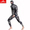 Swimwear pour femmes SBART Camouflage WetSuit 5 mm Casques de plongée en caoutchouc 2 pièces Split Corps Surf de maillot de bain pour hommes Hiver Chauffeur de baignade Men