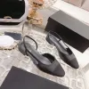 2024 Sandalias de diseñador Heels Fashion Flats Flats Eather Slingback Tacones de vestidos de novia Caza de vestimenta Otoño Ofto Oficina de trabajo de trabajo plano Caballo de alta calidad Bolsa de alta calidad