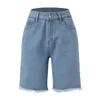 Fashion des shorts pour femmes pour les femmes hautes taies à franges frangés denim pantalons courts de bureau d'été