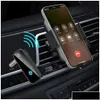 Kit de voiture Bluetooth Nouveau récepteur d'émetteur Adaptateur sans fil 3,5 mm O Stéréo Aux pour musics Hands Headset Drop Livrot Automobiles M OT4VA