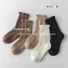 Calzini per bambini 1-12 anni calzini da ragazze primaverili e autunno calze di cotone puro per bambini Lolita Flower Socks Twisted Pattern D240513
