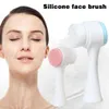 Cleaning Facial cleaning silicone facial brush manual facial cleaning brush soft hair cleaning brush double-sided massage brush d240510