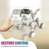 Komik RC Robot Elektronik Köpek Dublör Ses Komutu Touchsense Müzik Şarkısı Erkekler için Çocuk Çocuk Oyuncakları 6601 240511