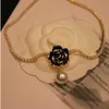 Camellia Flower Water Diamond Naszyjnik Clavicle Choker Neck szyja koreańska wersja styl East Gate Ten sam minimalistyczny projekt