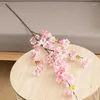 Dekorative Blumen 105 cm Kirschblüte Künstlicher Baum Zweig Seidenrosa weiße falsche Schlafzimmer Wohnzimmer Home Hochzeit DIY Dekor Blumen