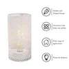 2 Pack Modern Nordic Cylinder Table Lamp Night Light Candle Holder For Bedroom Illumination Warm White Present Rum Decor 240429