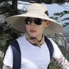 Geniş Memlu Şapkalar Yaz 15cm Büyük Güneş Şapkası Erkek Kadın Nefes Alabilir Balıkçılık Kapakları UV Koruma Kafesi Balıkçı Yürüyüş Açık Plaj Kapağı