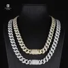 Test GRA Moissanite Diamond Gold Sterling Sier Cuban Link Chain For Men Hip Hop Necklace