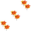 Decorative Flowers 6 Pcs Halloween Simulation Wedding Props Pumpkin Decoration Plug-in Party Wreath Resin Seasonal